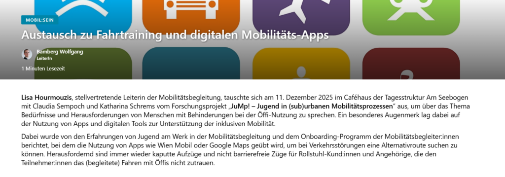 veröffentlichter Textausschnitt über das Treffen bei JAW